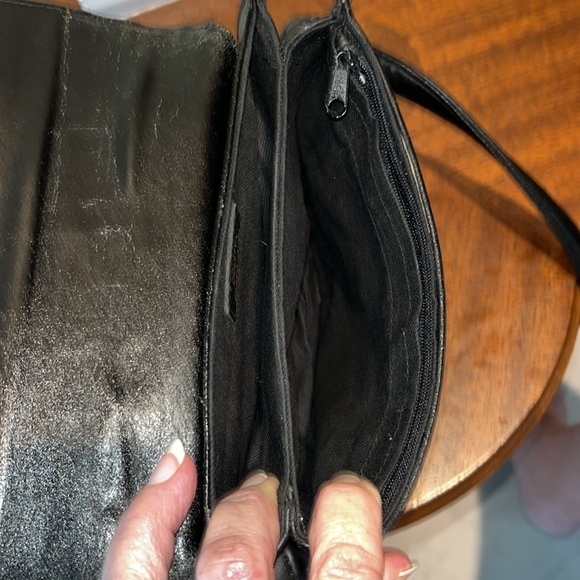 Coletta  Crossbody bag  shoulder bag  Black Genuine leather  With wallet/mirror - Picture 14 of 15